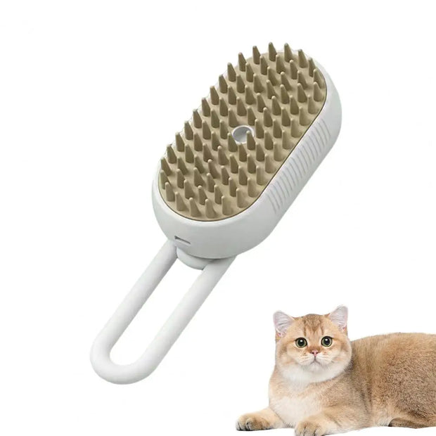 4-in-1 Pet Steam Brush for Shedding with Mist Spray And Handle Dog Spa Grooming Comb Steaming Hair Brush for Dogs And Cats