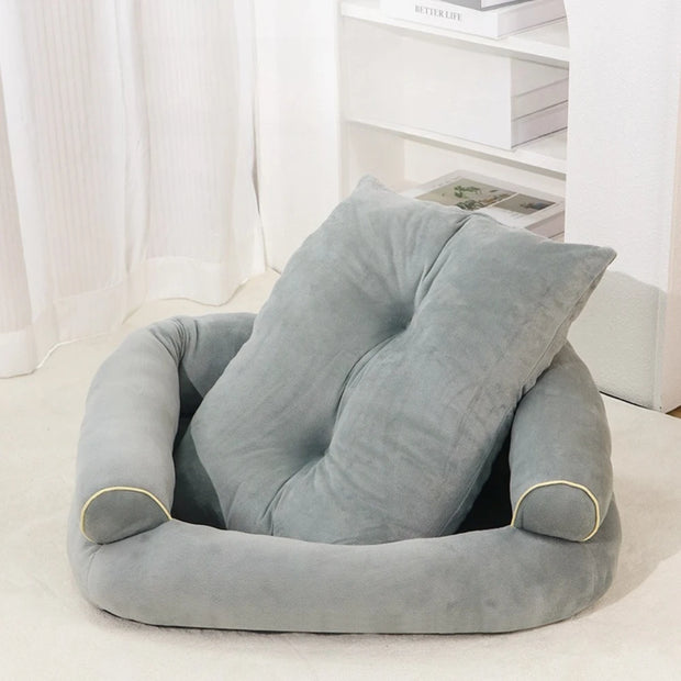 Winter Luxury Calming Dog Bed for Large Dogs Extra Large Plush Sofa Bed with Bolster Orthopedic Washable Pet Bed for Great Sleep