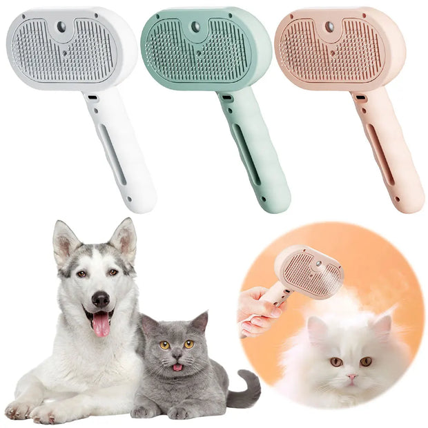 Rechargeable Steam Spray Dog Grooming Brush Dog Comb Pet Steam Massage Brush for Pet Hair Dogs Grooming Brush Dog Steam Brush
