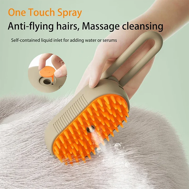 Steam Brush Cat Brush Cats Vaporizer Pet Hair Brush Remover Pets Cleaning Steamy Spray Massage Comb 3in1 Grooming Supplies