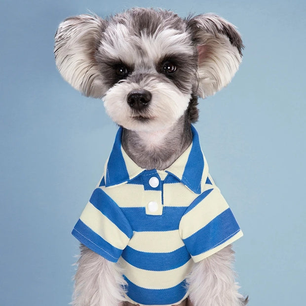 Pet Dog Polo Shirt Dog Clothes Summer Casual Clothing for Small Large Dogs Cats T-Shirt Chihuahua Pug Costumes Yorkshire Shirts