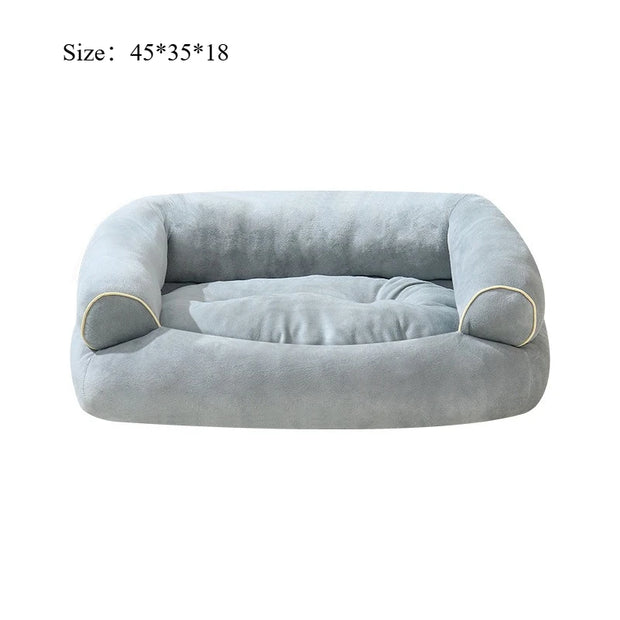 Winter Luxury Calming Dog Bed for Large Dogs Extra Large Plush Sofa Bed with Bolster Orthopedic Washable Pet Bed for Great Sleep