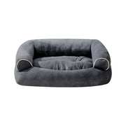 Winter Luxury Calming Dog Bed for Large Dogs Extra Large Plush Sofa Bed with Bolster Orthopedic Washable Pet Bed for Great Sleep