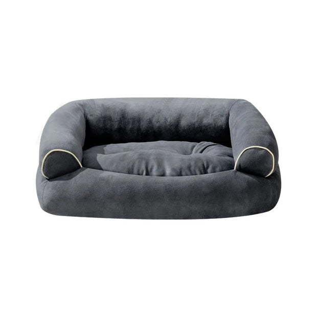Winter Luxury Calming Dog Bed for Large Dogs Extra Large Plush Sofa Bed with Bolster Orthopedic Washable Pet Bed for Great Sleep