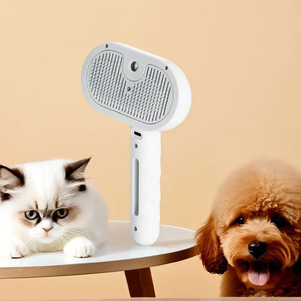 Rechargeable Steam Spray Dog Grooming Brush Dog Comb Pet Steam Massage Brush for Pet Hair Dogs Grooming Brush Dog Steam Brush