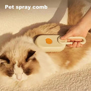 4-in-1 Pet Steam Brush for Shedding with Mist Spray And Handle Dog Spa Grooming Comb Steaming Hair Brush for Dogs And Cats
