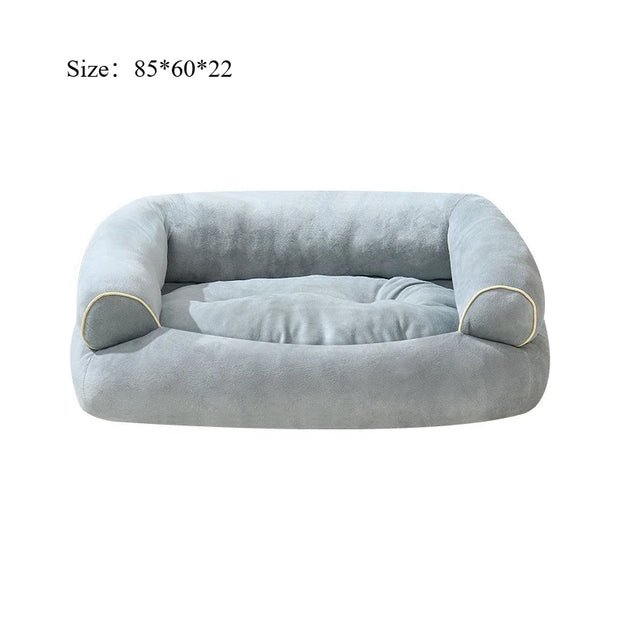 Winter Luxury Calming Dog Bed for Large Dogs Extra Large Plush Sofa Bed with Bolster Orthopedic Washable Pet Bed for Great Sleep