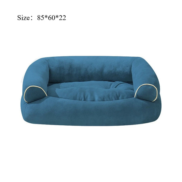 Winter Luxury Calming Dog Bed for Large Dogs Extra Large Plush Sofa Bed with Bolster Orthopedic Washable Pet Bed for Great Sleep