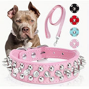 Dog Collar Leather Stylish and Durable Leash Medium Harness Dogs Backpack Collars Harnesses Wears Necklaces