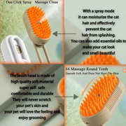 Steam Brush Cat Brush Cats Vaporizer Pet Hair Brush Remover Pets Cleaning Steamy Spray Massage Comb 3in1 Grooming Supplies