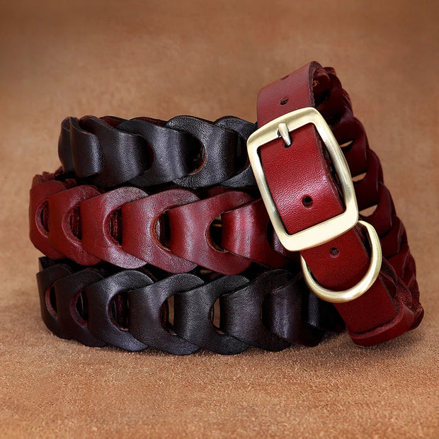 Cow Leather Dog Collar Genuine Leather Big Dog Collars Labrador Pet Collars Accessories for Medium Large Dogs German Shepherd