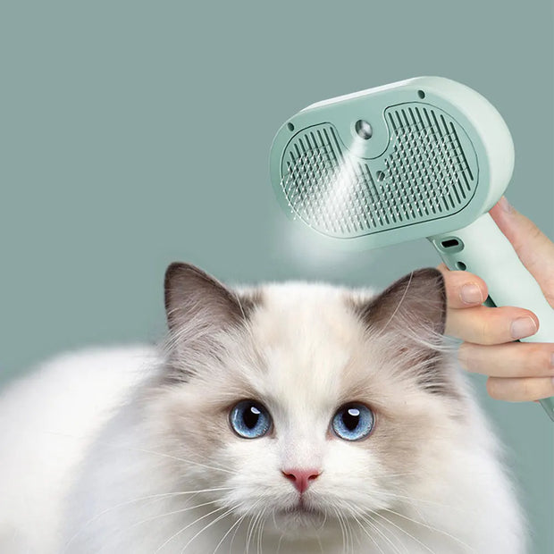 Rechargeable Steam Spray Dog Grooming Brush Dog Comb Pet Steam Massage Brush for Pet Hair Dogs Grooming Brush Dog Steam Brush