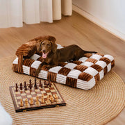 Handmade Plush Square Orthopedic Support with Pillow Large and Small Dog Beds Warm and Soft Dog Comfort Pads Pet Mattresses