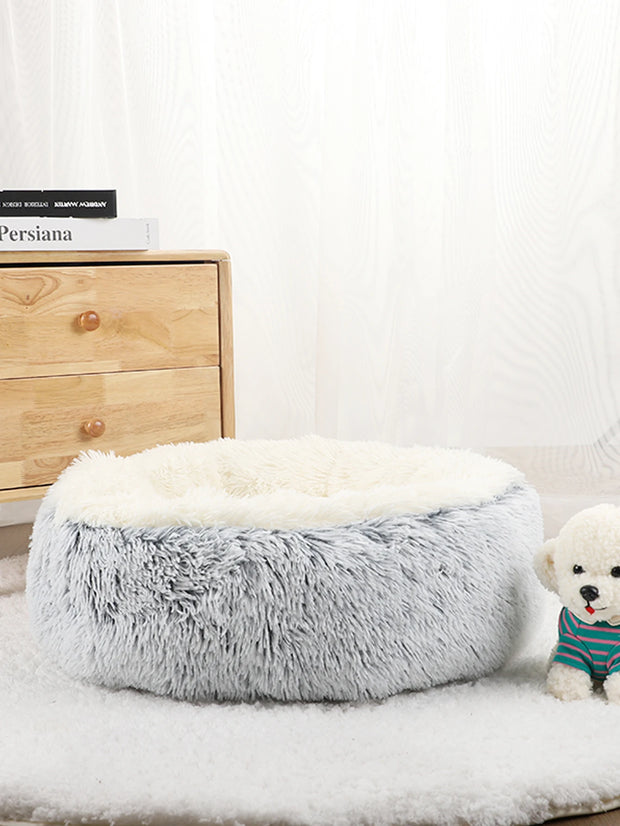 Donut Dog Bed for Large Dogs Plush Beds Pets Round Accessories Small Basket Sofa Baskets Pet Big Cushion Supplies Puppy Mat Cats