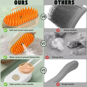 Steam Brush Cat Brush Cats Vaporizer Pet Hair Brush Remover Pets Cleaning Steamy Spray Massage Comb 3in1 Grooming Supplies