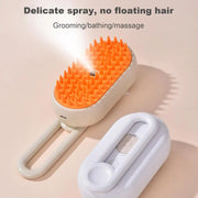 4-in-1 Pet Steam Brush for Shedding with Mist Spray And Handle Dog Spa Grooming Comb Steaming Hair Brush for Dogs And Cats