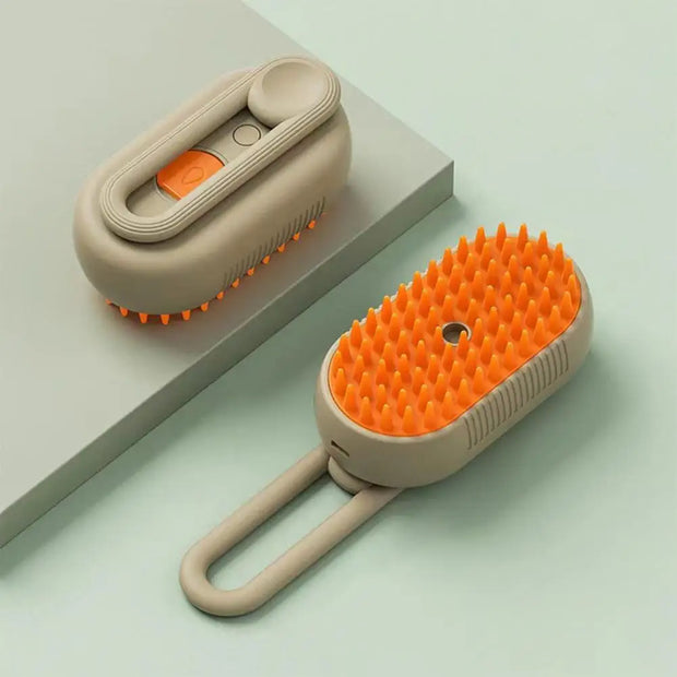 4-in-1 Pet Steam Brush for Shedding with Mist Spray And Handle Dog Spa Grooming Comb Steaming Hair Brush for Dogs And Cats