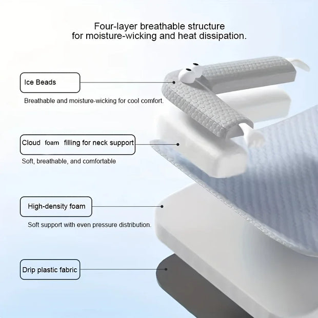 Pet Cooling Pad with L Shaped Pillow and Two Cute Eyes Pattern for Dogs and Cats Washable Ice Cooling Mat Summer Comfort Design