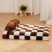 Handmade Plush Square Orthopedic Support with Pillow Large and Small Dog Beds Warm and Soft Dog Comfort Pads Pet Mattresses