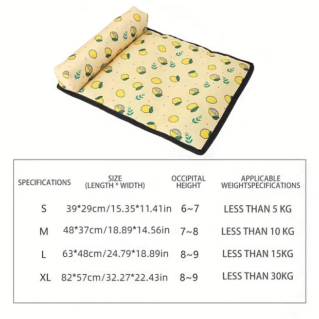 Pet Dog Pillow Cooling Mat Pad Summer Dogs Cats Ice Silk Cooling Blanket Cushion Pet Accessories