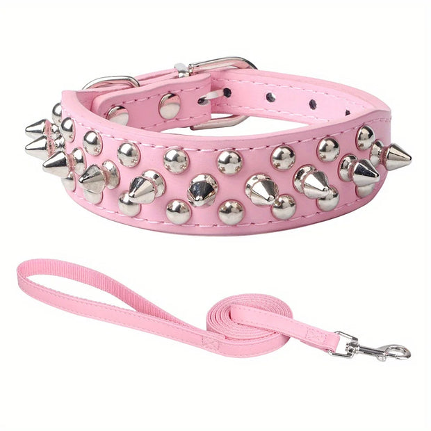 Dog Collar Leather Stylish and Durable Leash Medium Harness Dogs Backpack Collars Harnesses Wears Necklaces