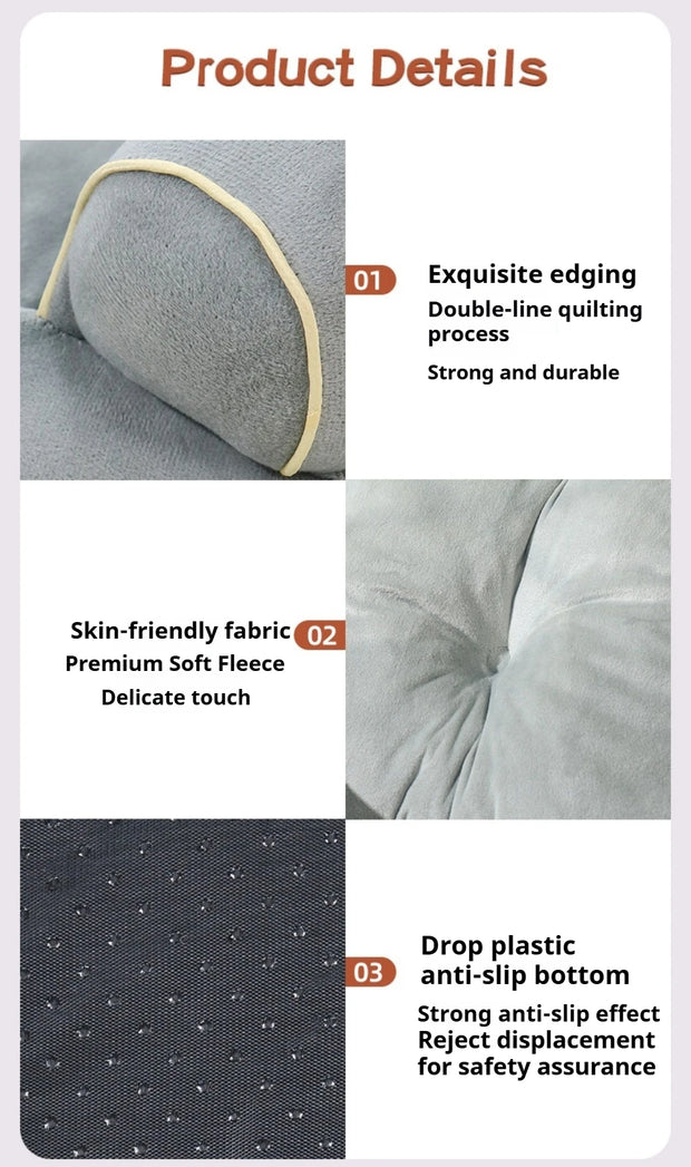 Winter Luxury Calming Dog Bed for Large Dogs Extra Large Plush Sofa Bed with Bolster Orthopedic Washable Pet Bed for Great Sleep
