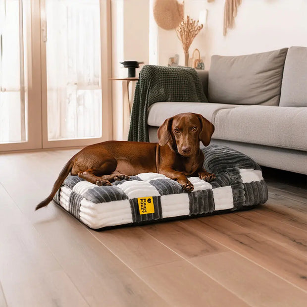 Handmade Plush Square Orthopedic Support with Pillow Large and Small Dog Beds Warm and Soft Dog Comfort Pads Pet Mattresses