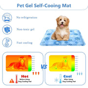 Dog Cooling Mat Gel Self-Cooling Pad Pet Cooling Pad Pet Beds for Small Middle Size Cats and Dogs Waterproof Wear Resistant