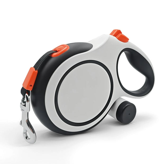26-foot retractable dog leash, with a portable garbage bag holder attached, pet dog walking leash