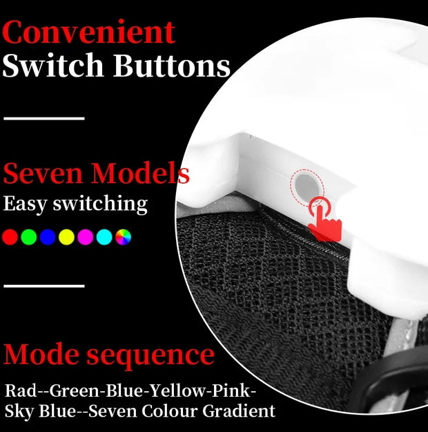 Adjustable LED Dog Harness, Rechargeable, Flashing, Waterproof, Night Anti-Lost, Light Harness, Luminous Dog Collar