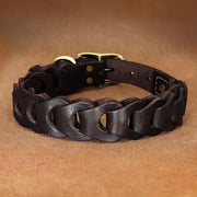 Cow Leather Dog Collar Genuine Leather Big Dog Collars Labrador Pet Collars Accessories for Medium Large Dogs German Shepherd
