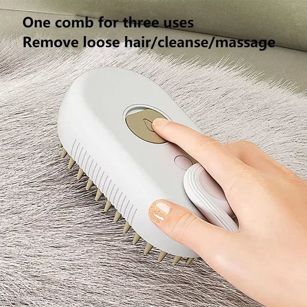 Steam Brush Cat Brush Cats Vaporizer Pet Hair Brush Remover Pets Cleaning Steamy Spray Massage Comb 3in1 Grooming Supplies