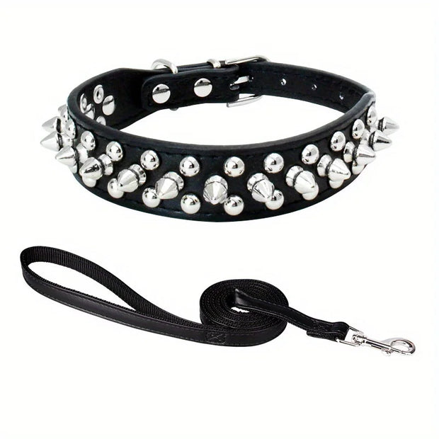 Dog Collar Leather Stylish and Durable Leash Medium Harness Dogs Backpack Collars Harnesses Wears Necklaces