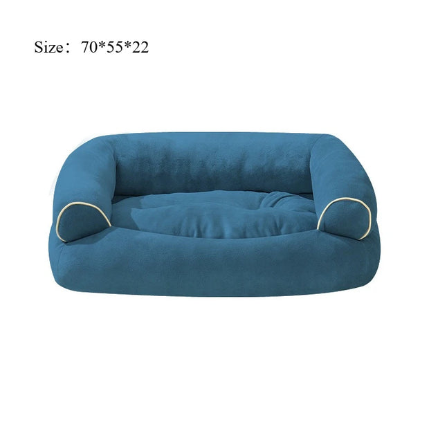Winter Luxury Calming Dog Bed for Large Dogs Extra Large Plush Sofa Bed with Bolster Orthopedic Washable Pet Bed for Great Sleep