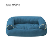 Winter Luxury Calming Dog Bed for Large Dogs Extra Large Plush Sofa Bed with Bolster Orthopedic Washable Pet Bed for Great Sleep
