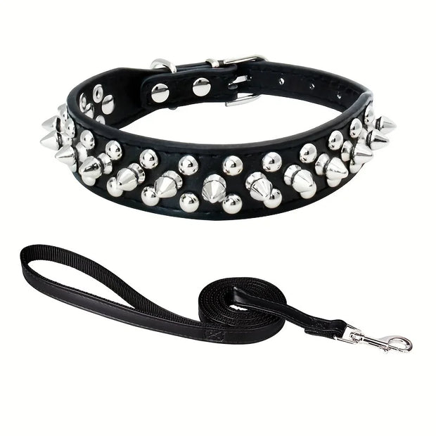 Dog Collar Leather Stylish and Durable Leash Medium Harness Dogs Backpack Collars Harnesses Wears Necklaces
