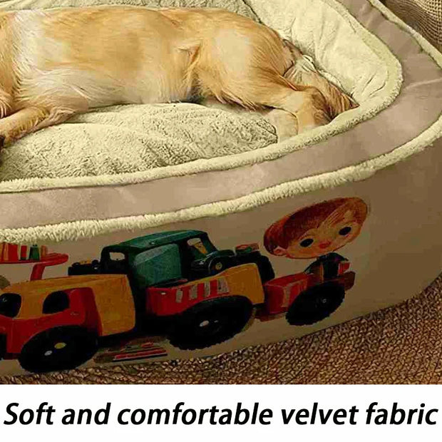 Warm Winter Large Dogs Beds Luxury Sofa Soft Dog Orthopedic Bed Disassembled Washed Medium Dogs Beds All Seasons Pet Supplies