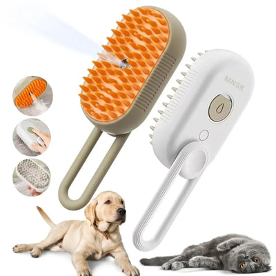 Steam Brush Cat Brush Cats Vaporizer Pet Hair Brush Remover Pets Cleaning Steamy Spray Massage Comb 3in1 Grooming Supplies