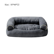 Winter Luxury Calming Dog Bed for Large Dogs Extra Large Plush Sofa Bed with Bolster Orthopedic Washable Pet Bed for Great Sleep
