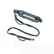 Hands Free Waist Leash for Dog Walking Running Hiking with Zipper Pouch, Adjustable Belt, Dual Padded Handles, Reflective Bungee