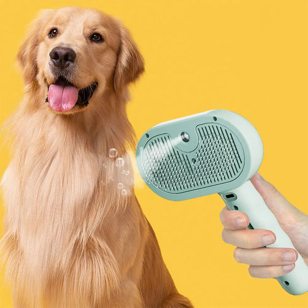 Rechargeable Steam Spray Dog Grooming Brush Dog Comb Pet Steam Massage Brush for Pet Hair Dogs Grooming Brush Dog Steam Brush