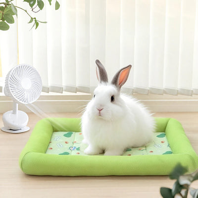 1 PC Summer Pet Cooling Pad Breathable Non-Slip Square Dog Nest for Pet Small Cats Dogs Print Summer Cooling Comfort Pet Bed Pad