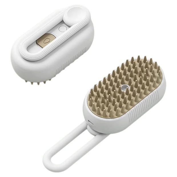 Electric Steam Grooming Brush - 3-in-1 Retractable Deshedding & Massage for Dogs/Cats, Summer Deep Clean Solution