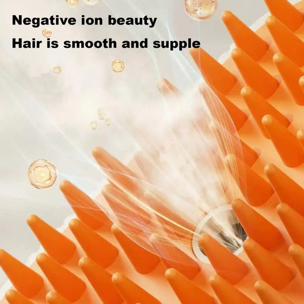 4-in-1 Pet Steam Brush for Shedding with Mist Spray And Handle Dog Spa Grooming Comb Steaming Hair Brush for Dogs And Cats