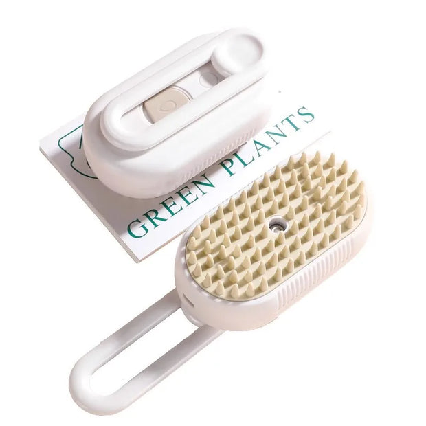 Electric Steam Grooming Brush - 3-in-1 Retractable Deshedding & Massage for Dogs/Cats, Summer Deep Clean Solution