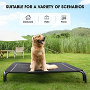 Elevated Dog Bed for Large Dogs Cooling Pet Cot Breathable Mesh Durable Frame Easy Clean Raised Pet Bed Indoor Outdoor Home