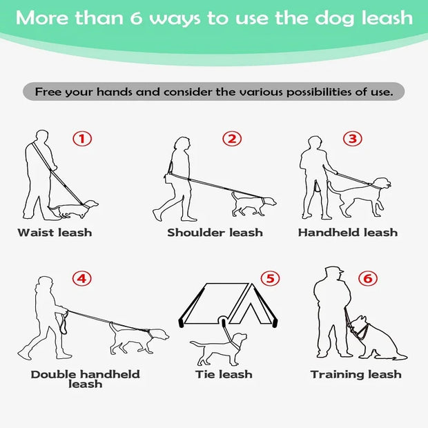 Hand Free Dog Leash for Pet Walking Running Jogging Adjustable Dog leash Waist Belt Chest Strap Traction Rope Dog Accessories