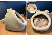 Deep Sleep Cat Bed Cartoon Pet Bed Foldable Removable Washable Pet Sleeping Bed for Small Dog Mat Bag Cave Cats Bed