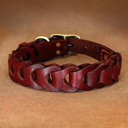 Cow Leather Dog Collar Genuine Leather Big Dog Collars Labrador Pet Collars Accessories for Medium Large Dogs German Shepherd