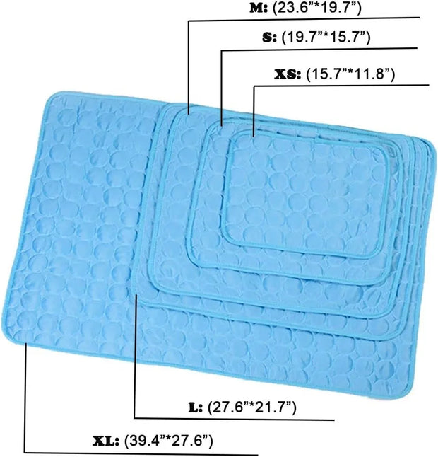 Pet Cooling Mat for Dogs,Dog Self Cooling Pad, Ice Silk Self Cooling Mat Sleep Pad Foldable Summer Cool Mat Blanket for Cats